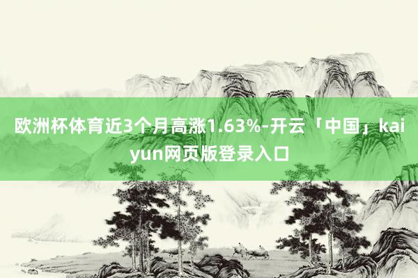 欧洲杯体育近3个月高涨1.63%-开云「中国」kaiyun网页版登录入口